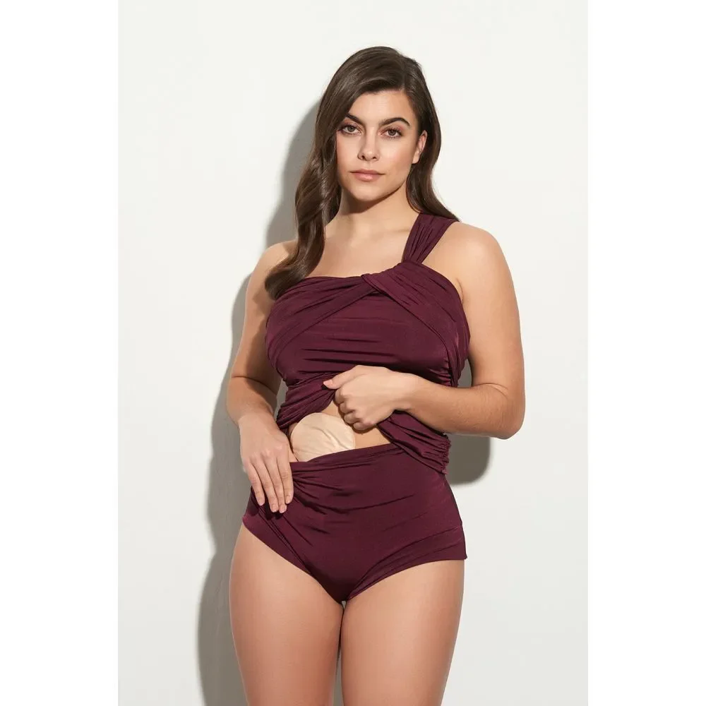 Tempt me Cute And Sexy Ruched Swim Top Tummy Control Tankini Top size XS